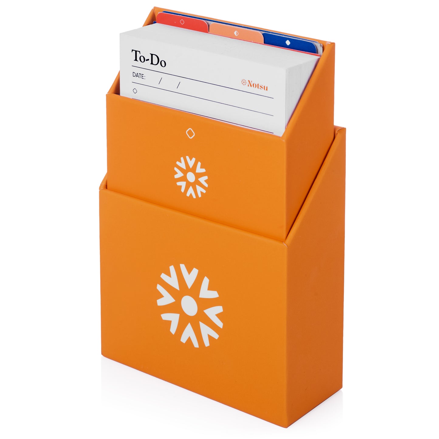 Centre Rise To-Do List Card Stand & Box Set (Orange)