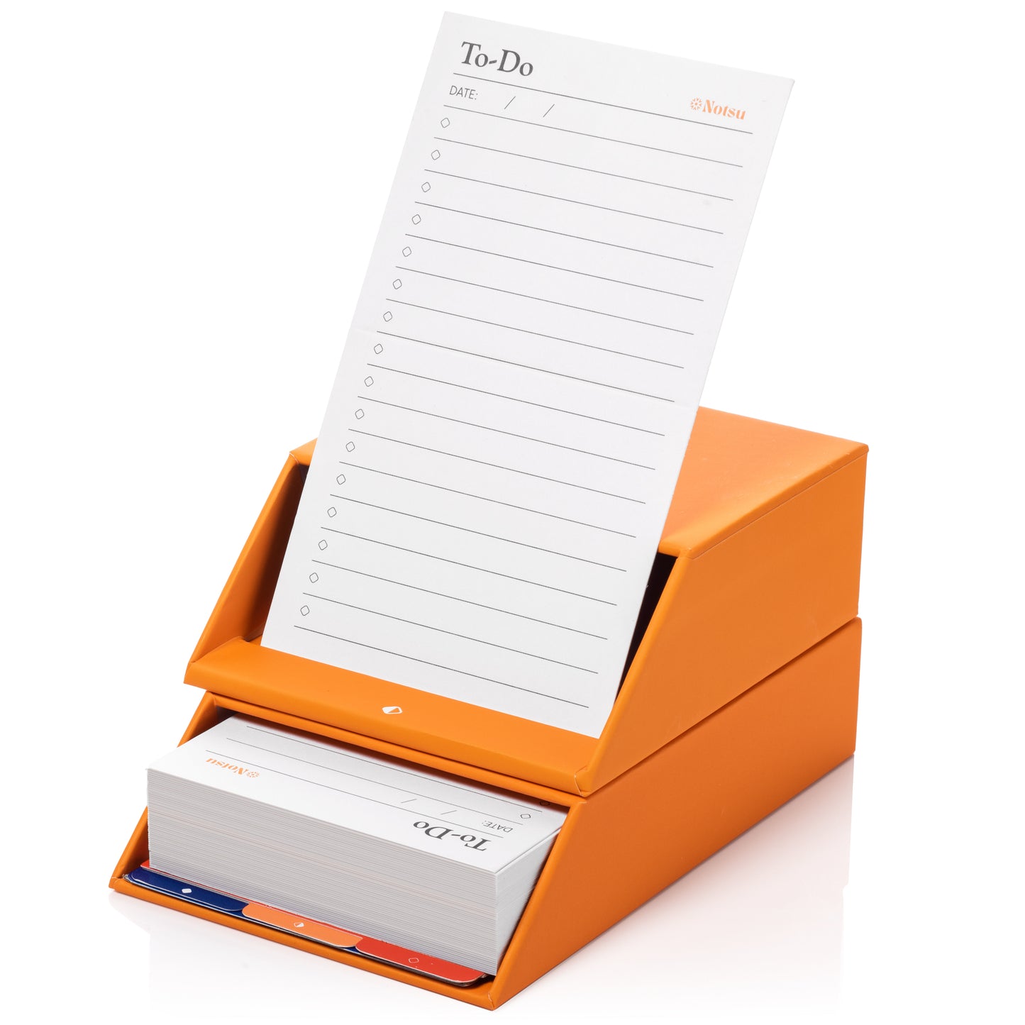 Centre Rise To-Do List Card Stand & Box Set (Orange)