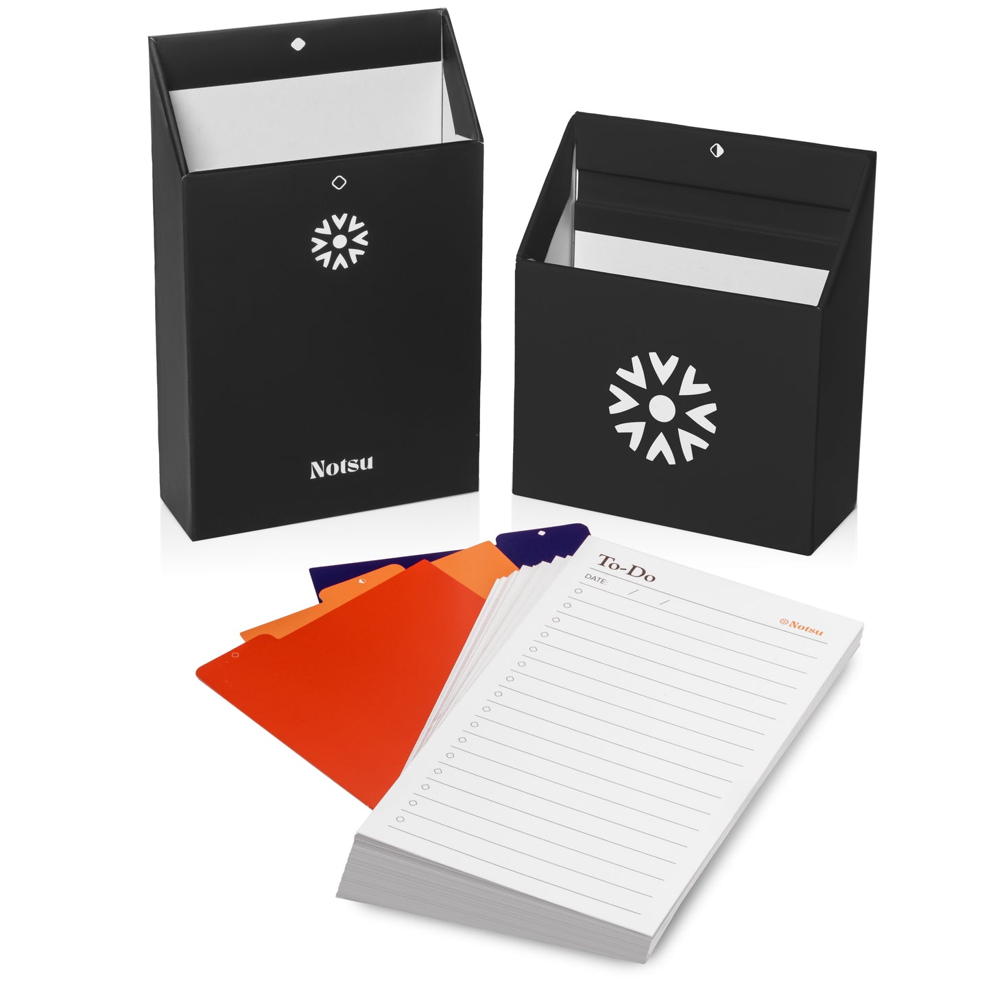 Centre Rise To-Do List Card Stand & Box Set (Black)