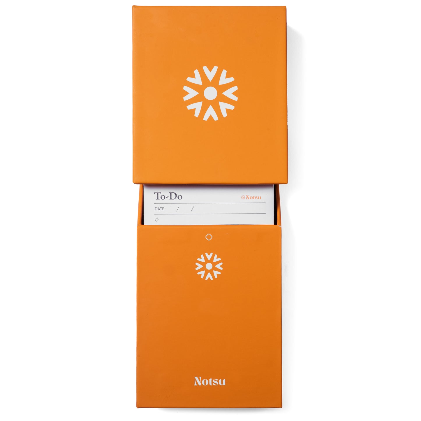 Centre Rise To-Do List Card Stand & Box Set (Orange)