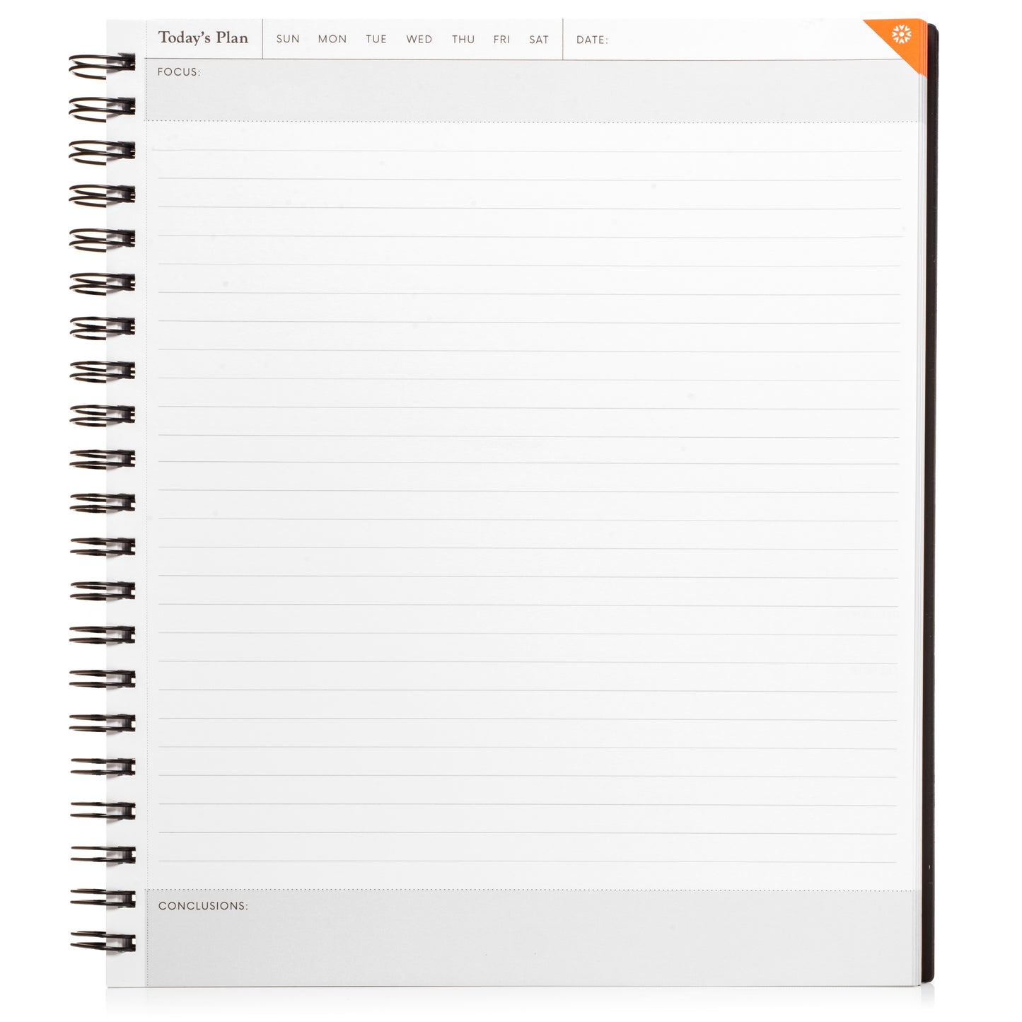 Undated Daily Planner Notebook | Letter Page Size