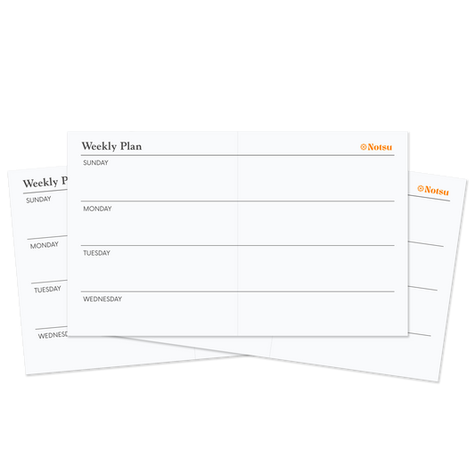 Weekly Plan Scored Note Cards (Pack of 50)
