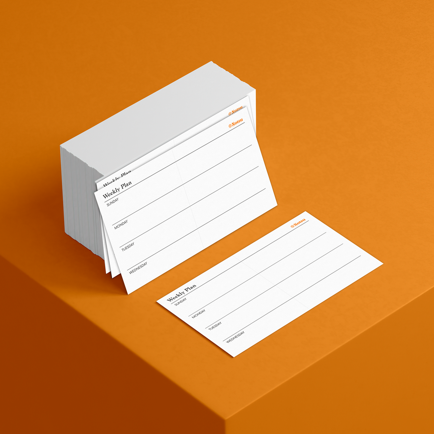 Weekly Plan Scored Note Cards (Pack of 50)