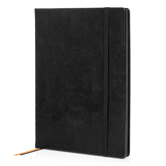 Pitch Black Dot Grid Notebook | B5 Size (Black Pages)