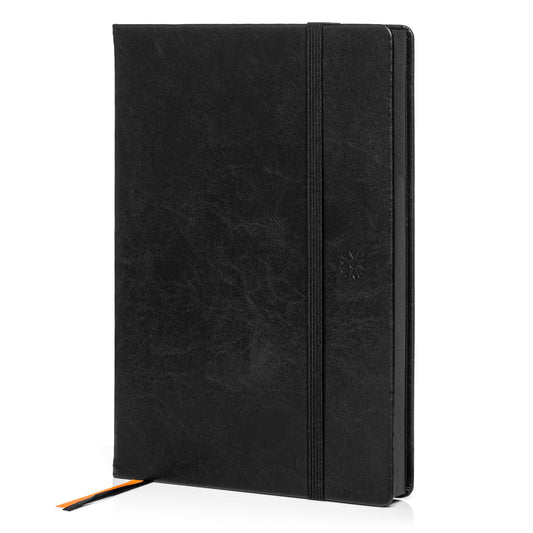 Pitch Black Dot Grid Notebook | A5 Size (Black Pages)