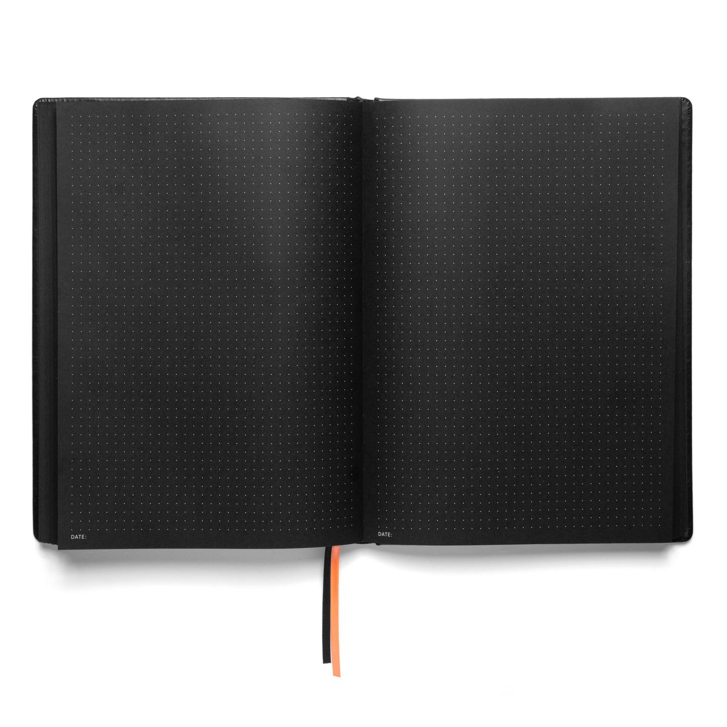 Pitch Black Dot Grid Notebook | B5 Size (Black Pages)