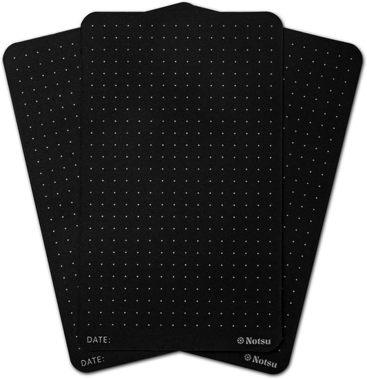 Notsu Black Paper Dotted Index Cards 3x5 inch (Pack of 40)