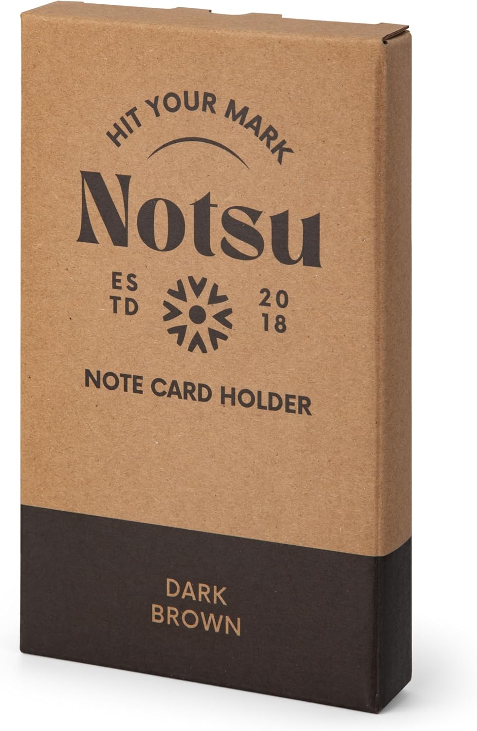 Note Card Holder – Dark Brown Vegan Leather with Magnetic Closure (Includes 25 Cards)