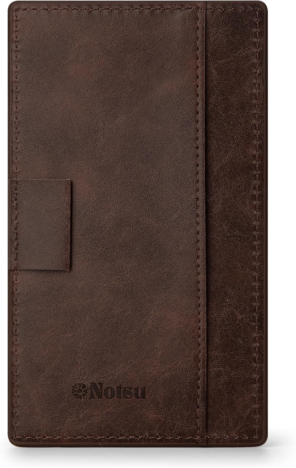 Note Card Holder – Dark Brown Vegan Leather with Magnetic Closure (Includes 25 Cards)