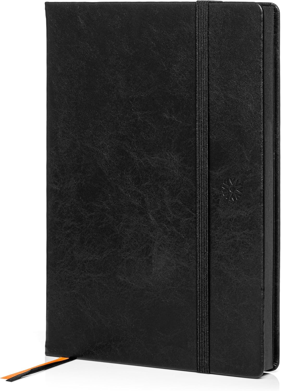 Pitch Black Dot Grid Notebook A5 – 160 Black Pages, 150gsm, Vegan Leather | Notsu