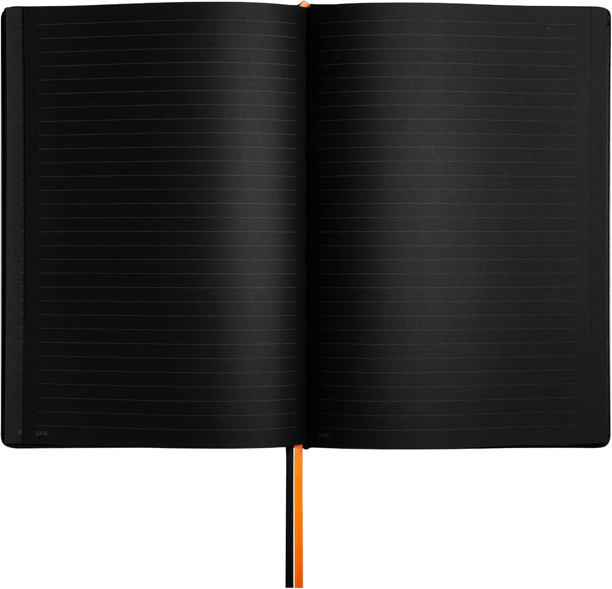 Notsu Pitch Black Lined Paper Notebook B5 Minimalist Ruled Journal
