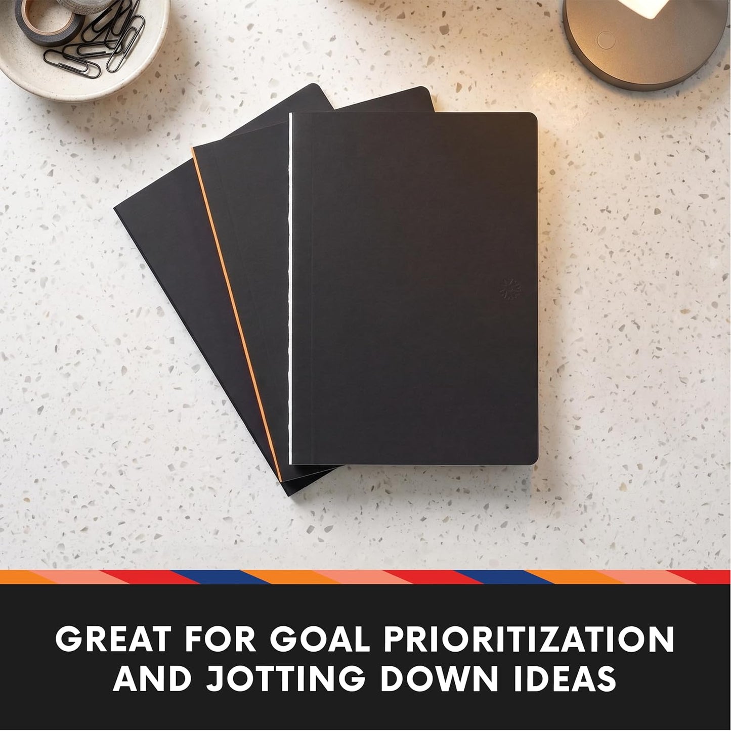 Dot Grid Lay Flat Notebook – Black Cloth Spine | 6" x 8.5", 120gsm, 160 Pages, Smyth Sewn