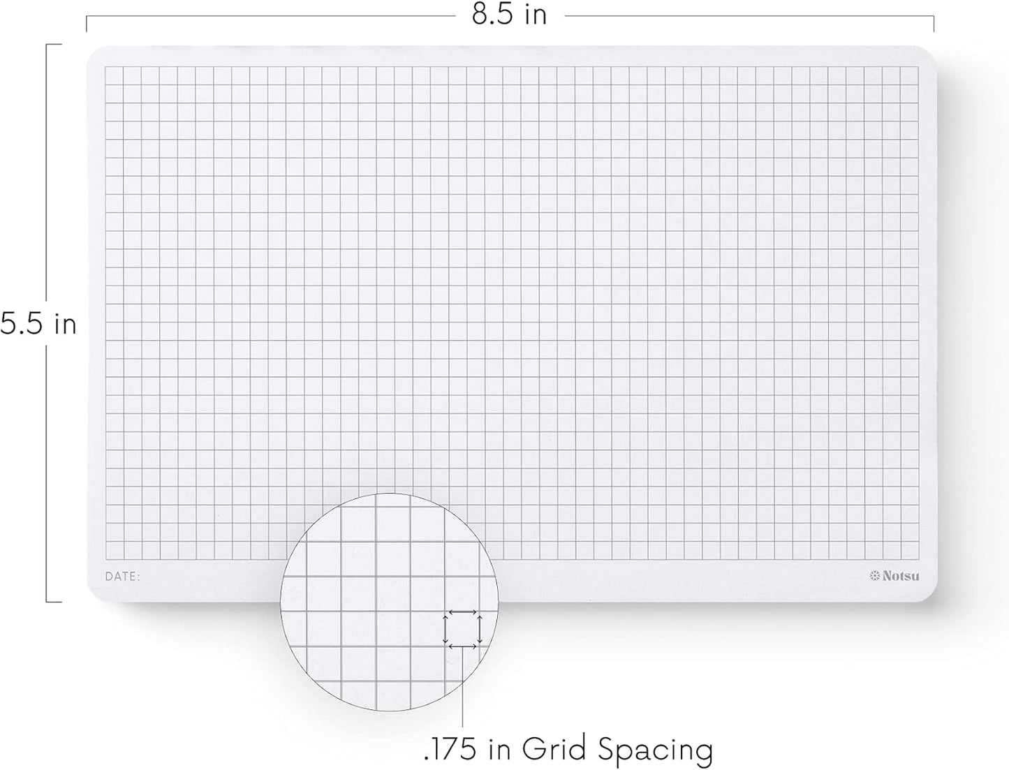 Graph Paper Notepads - 8.5" x 5.5" Quad Ruled Pads (Pack of 2)