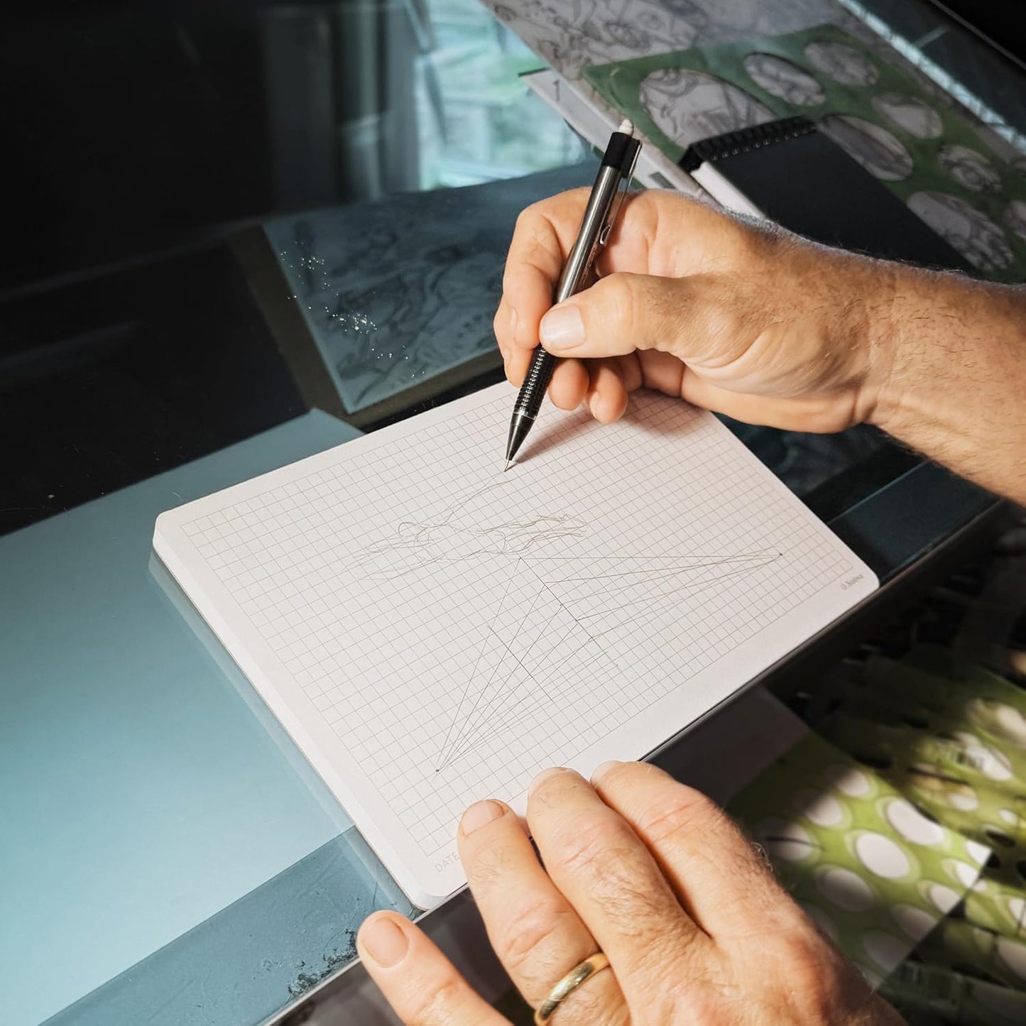 Graph Paper Notepads - 8.5" x 5.5" Quad Ruled Pads (Pack of 2)