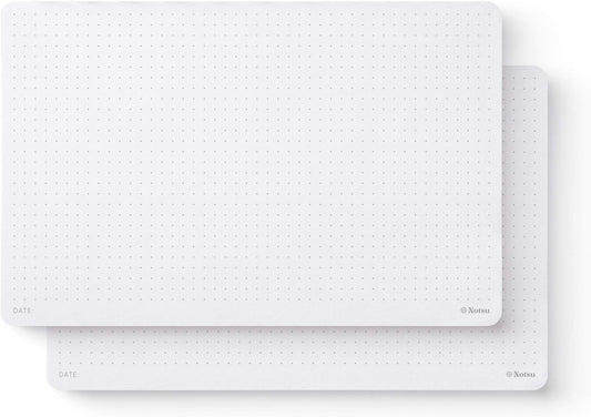 Dot Grid Notepads - 8.5" x 5.5" Planning & Sketching Pads with Chipboard Backing (Pack of 2)