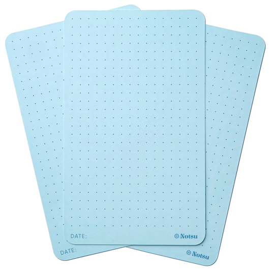 Notsu Dotted Note Cards 3x5 inch – Blue | 40 ct, 350gsm, Rounded Corners