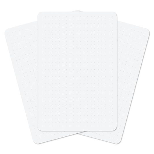 Notsu Dotted Index Cards 4×6" — Pack of 40 | 350 gsm Thick Paper, Bullet Dot Grid