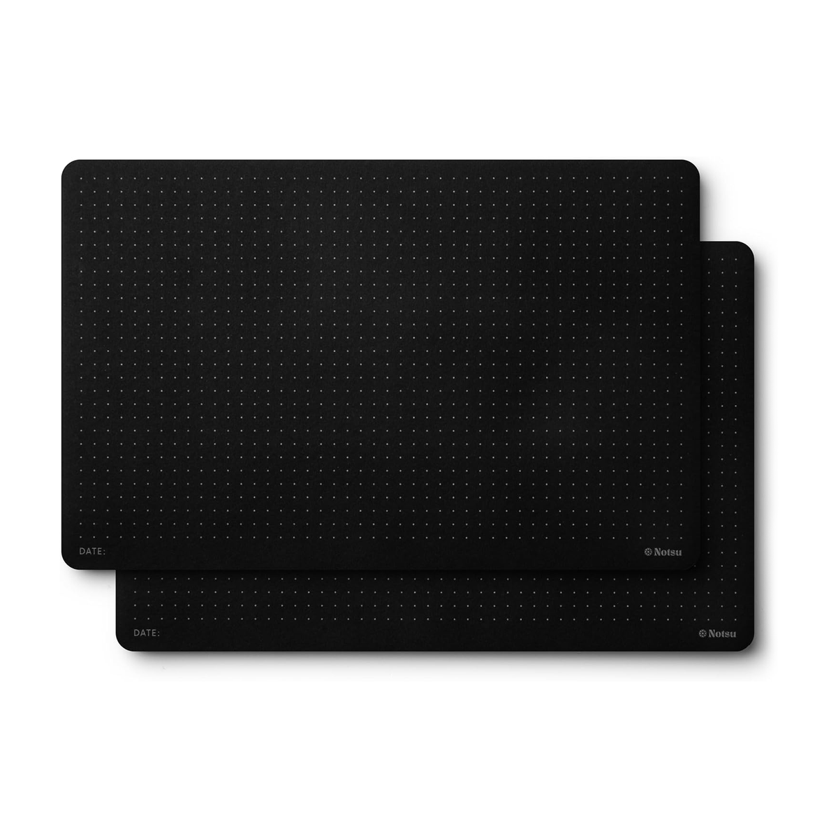 Black Paper Dotted Desk Notepad 2-Pack | 5.5" × 8.5" | 120gsm