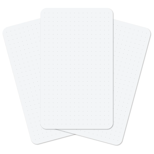 Notsu Dotted Index Cards 3x5 inch (Pack of 40) | Bullet Dot Grid Vertical Index Note Cards with Rounded Corners, Thick Paper Stock 350 gsm