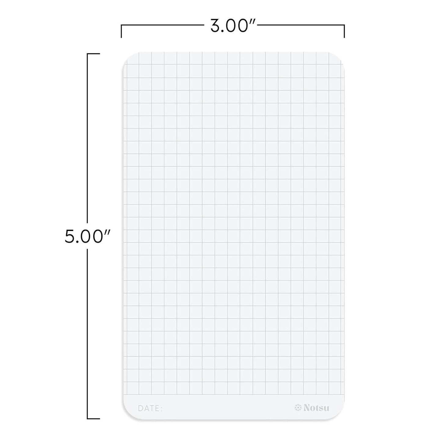 Graph Grid Index Cards 3x5 Round Corners (50 Pack)