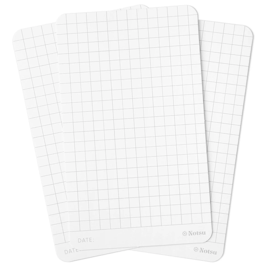 Notsu Graph Grid Index Cards – 3x5 Inch | 350gsm Heavy-Duty Paper, Rounded Corners