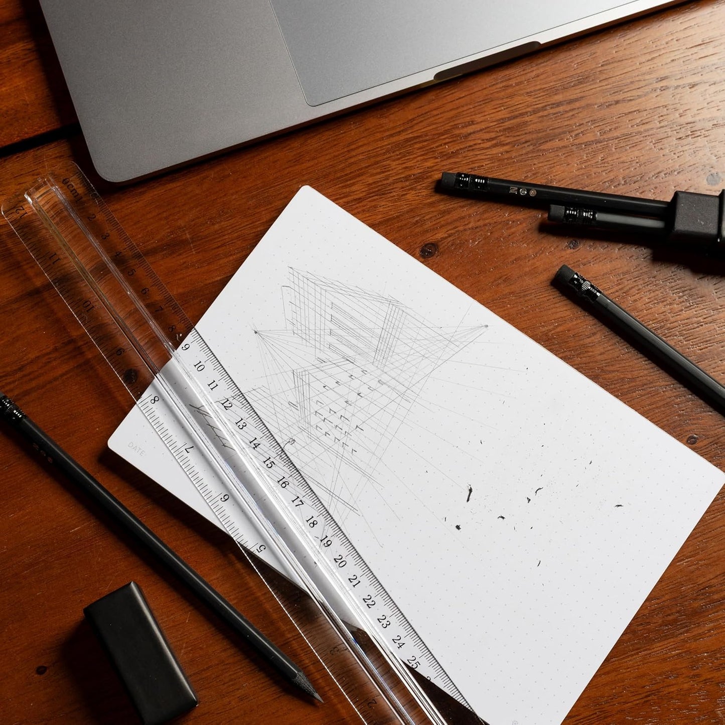 Dot Grid Notepads - 8.5" x 5.5" Planning & Sketching Pads with Chipboard Backing (Pack of 2)