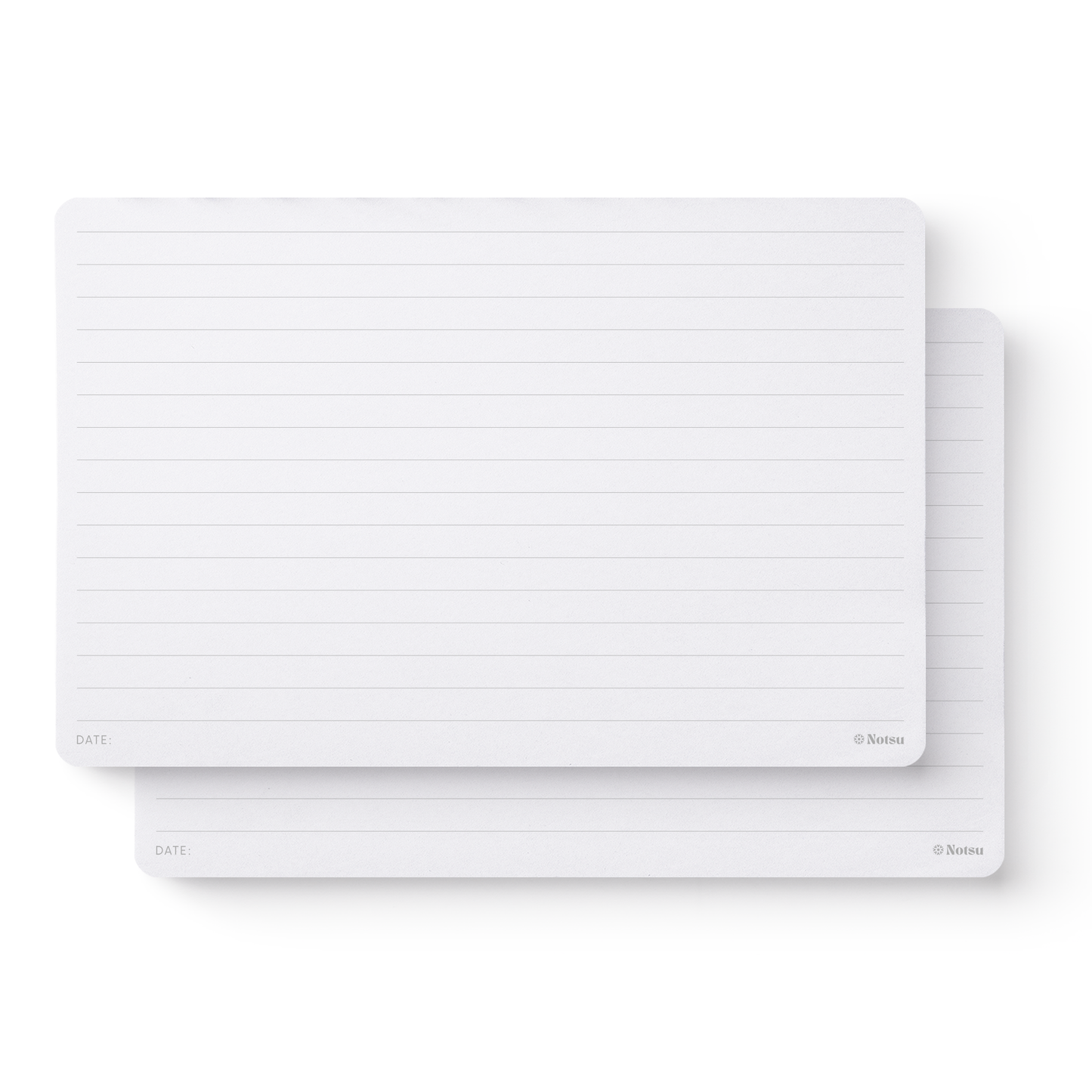 Notsu Lined Desk Notepad 2 Pack | Minimalist Ruled Memo Mouse Pads with Premium Thick Paper, Small 5.5" x 8.5"