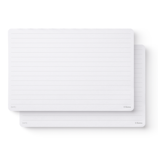 Notsu Lined Desk Notepad 2 Pack | Minimalist Ruled Memo Mouse Pads with Premium Thick Paper, Small 5.5" x 8.5"