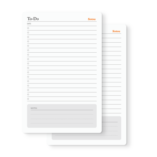 Notsu To-Do List Notepad | 2-Pack | 50 Tear-Off Pages, Daily Planner Pad, 5.5" x 8.5"