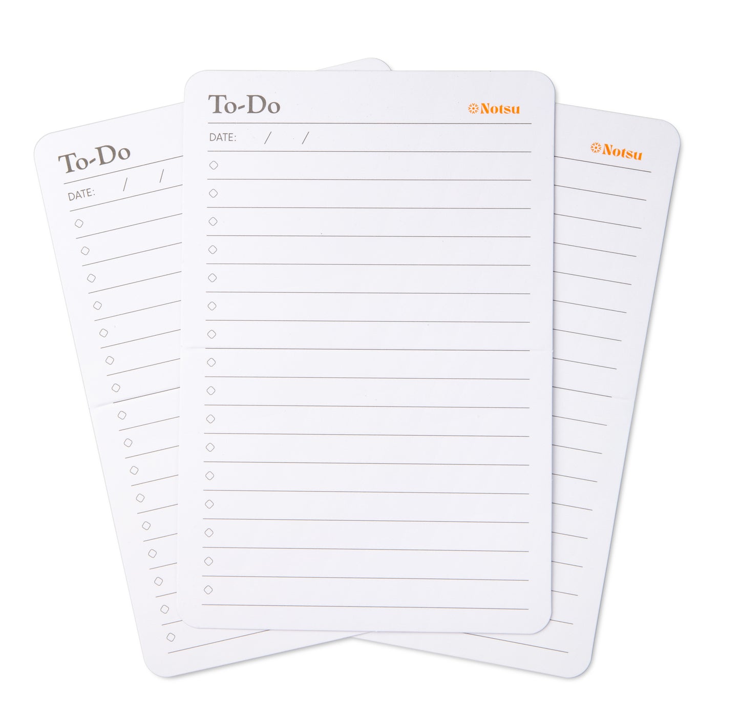 Notsu To Do List Grid Index Cards 4x6 | 40 Task Planner Foldable Vertical Notecards with Rounded Corners