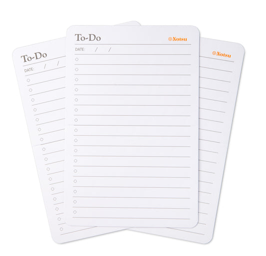 Notsu To Do List Grid Index Cards 4x6 | 40 Task Planner Foldable Vertical Notecards with Rounded Corners