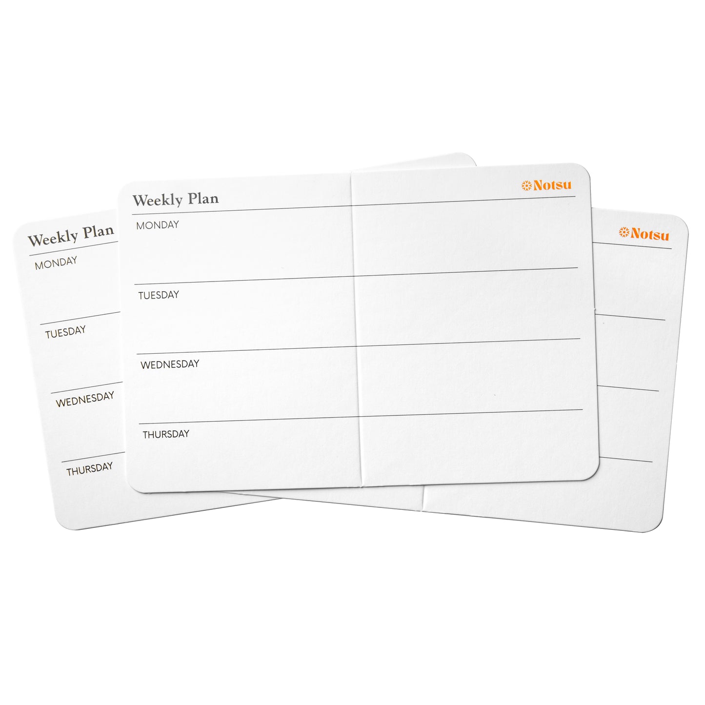 Notsu Weekly Planner Note Cards 4x6 inch | 40 Pocket Foldable Mini Calendar Index Cards | Premium 350gsm Thick Paper