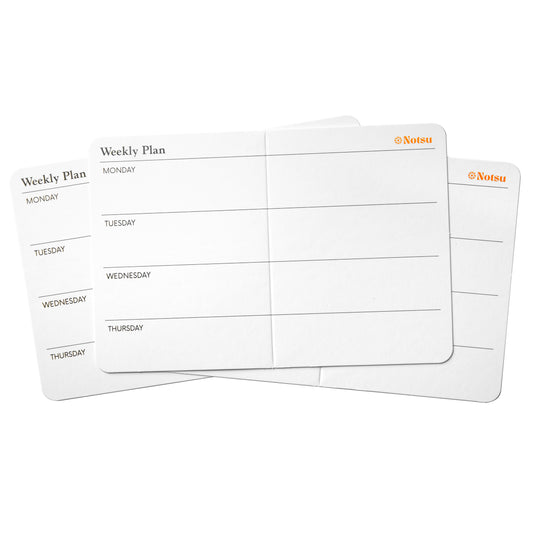 Notsu Weekly Planner Note Cards 4x6 inch | 40 Pocket Foldable Mini Calendar Index Cards | Premium 350gsm Thick Paper