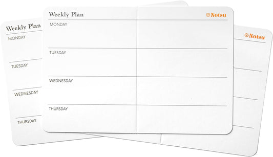 Notsu Weekly Planner Note Cards 4x6 inch | 40 Pocket Foldable Mini Calendar Index Cards | Premium 350gsm Thick Paper