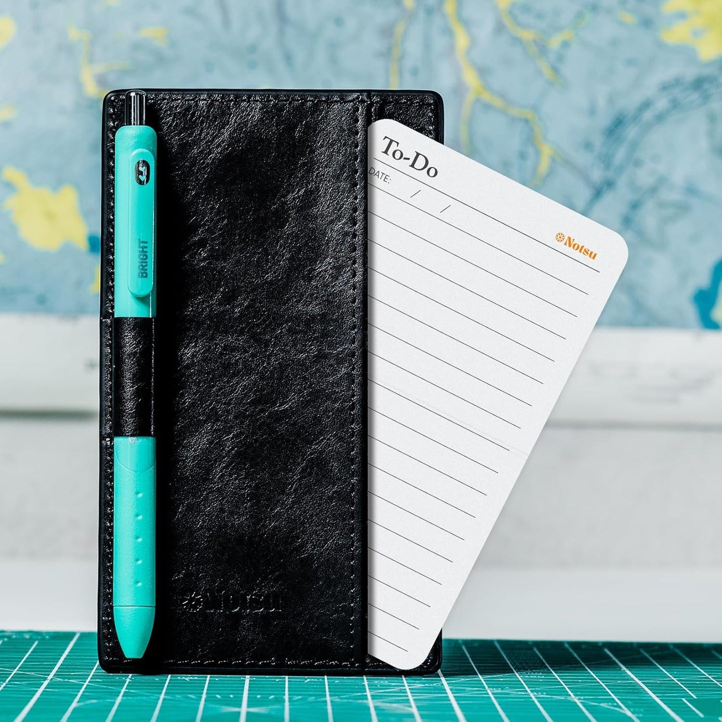 Notsu To Do List Grid Index Cards 3x5 | 40 Task Planner Foldable Vertical Notecards with Rounded Corners