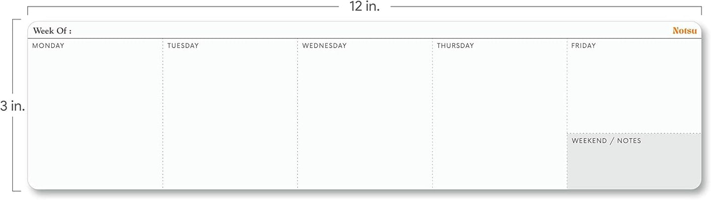 Weekly Planning Pad Lite - 50 Pages | Compact Desk Planner for Productivity