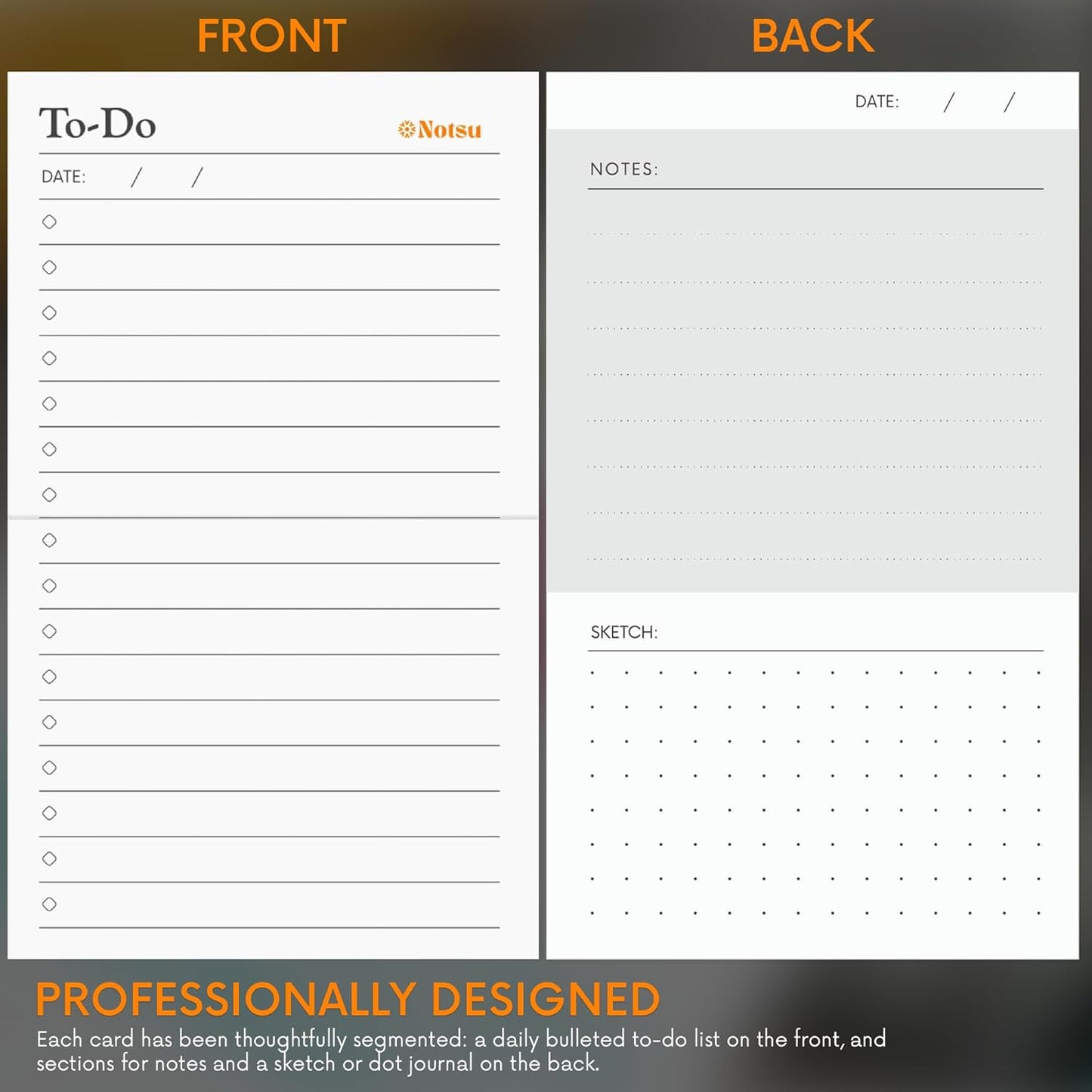 To-Do List Cards - Pocket-Sized Daily Task Cards (50 Pack)