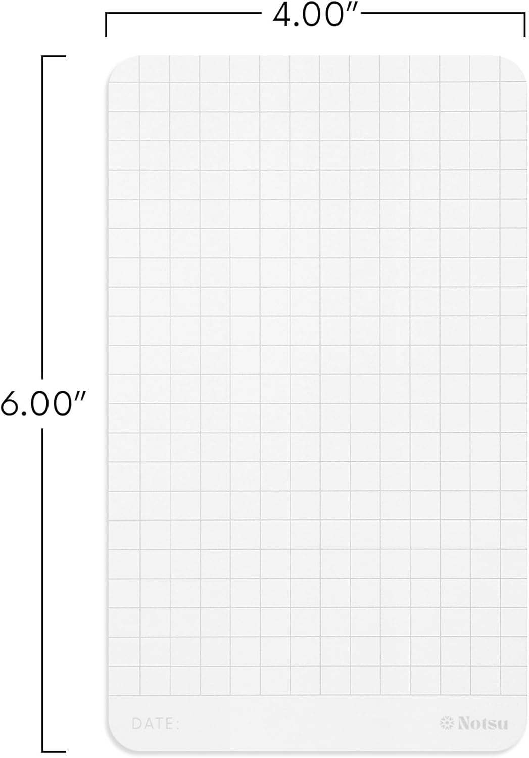 Graph Grid Index Cards 4x6 inch, 40 ct | Thick Graphing Note Cards w/Rounded Corners | Premium Heavy Duty Paper 350 gsm