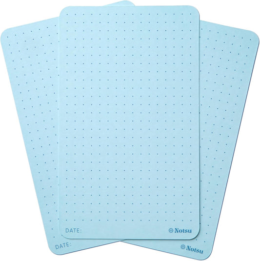 Notsu Dotted Colored Note Cards 3x5 inch, 40 ct | Blue Bullet Dot Grid Vertical Color Index Cards with Rounded Corners, Premium Thick Paper 350 gsm