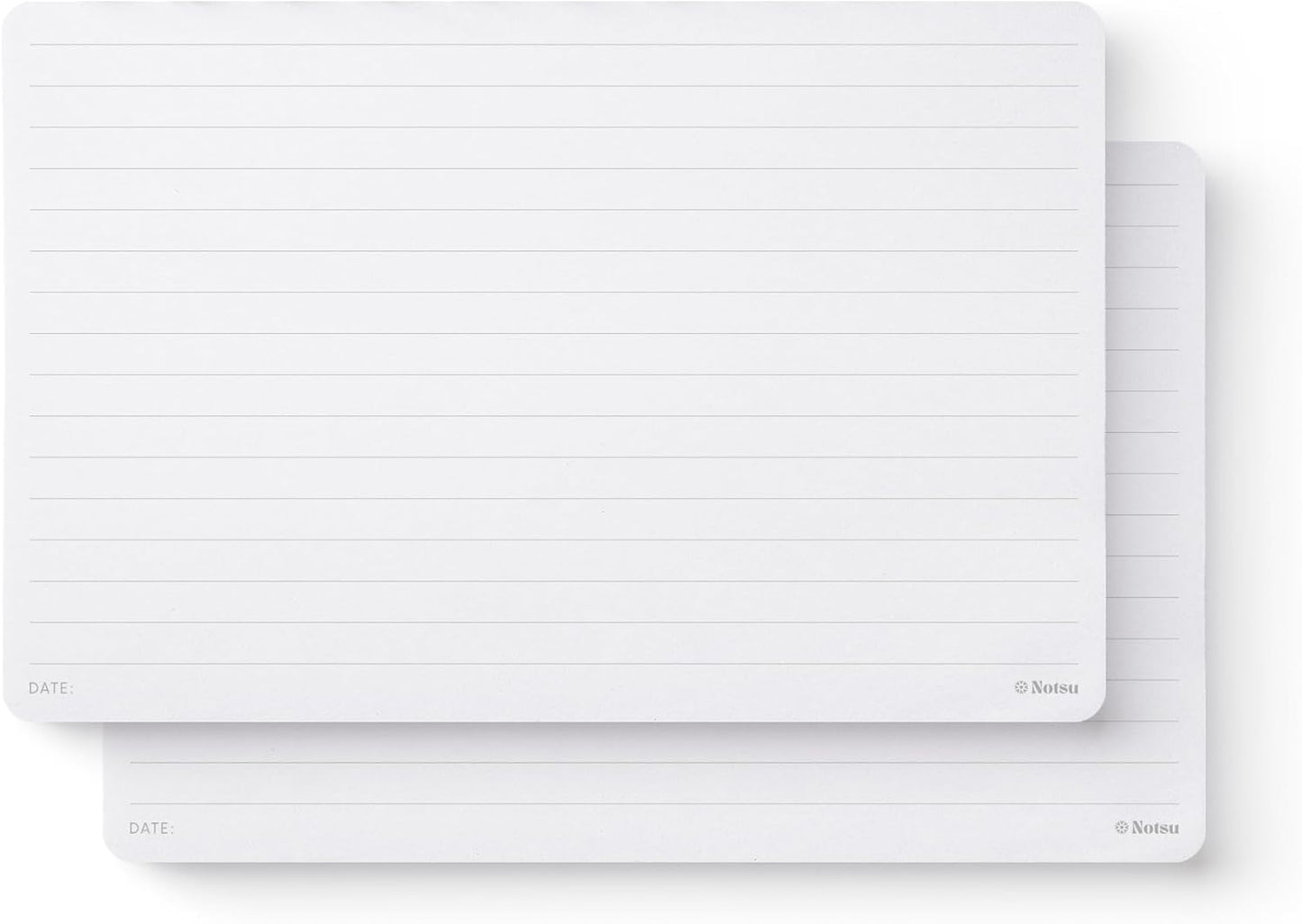 Notsu Lined Desk Notepad 2 Pack | Minimalist Ruled Memo Mouse Pads with Premium Thick Paper, Small 5.5" x 8.5"