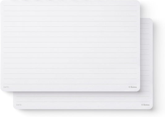 Notsu Lined Desk Notepad 2 Pack | Minimalist Ruled Memo Mouse Pads with Premium Thick Paper, Small 5.5" x 8.5"