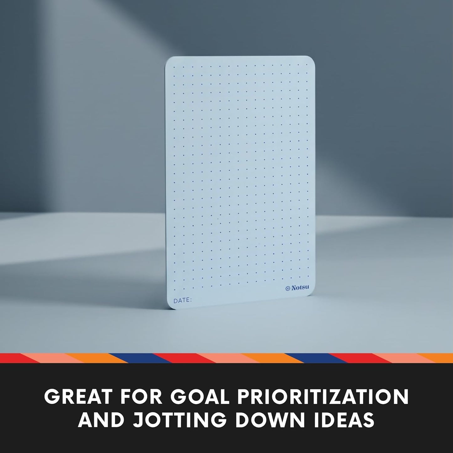 Notsu Dotted Note Cards 3x5 inch – Blue | 40 ct, 350gsm, Rounded Corners