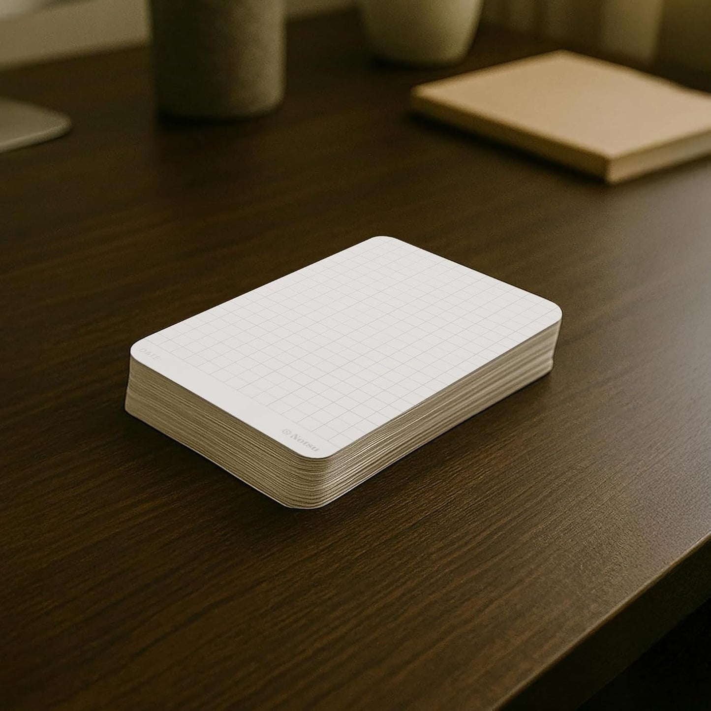 Notsu Graph Grid Index Cards 3x5 inch | 40-Count | 350gsm Heavy Duty Note Cards with Rounded Corners