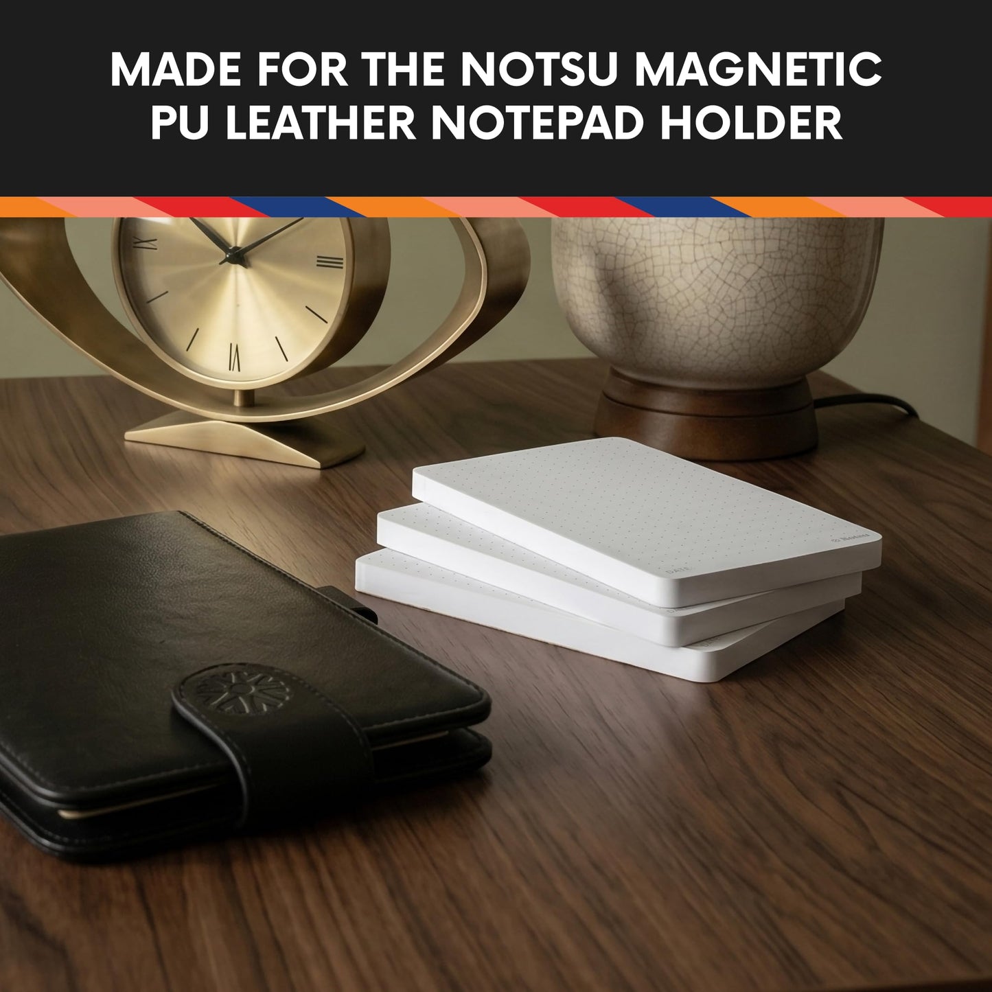 Notsu Assorted 3x5 Notepad Refills (3 Pack) | Mixed Dot Grid, Graph, Checklist Pocket Note Pads | 120gsm Heavyweight Paper | 60 Writing Pages Per Pad | Seamless Header-Free