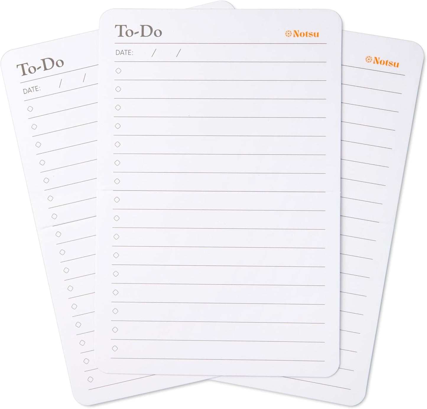 Notsu To Do List Grid Index Cards 4x6 | 40 Task Planner Foldable Vertical Notecards with Rounded Corners
