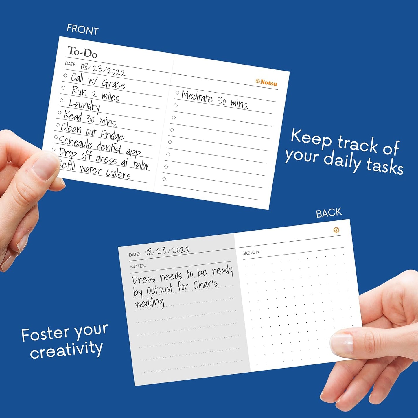 Notsu Centre - To-Do List Card Case with 50 Scored Cards