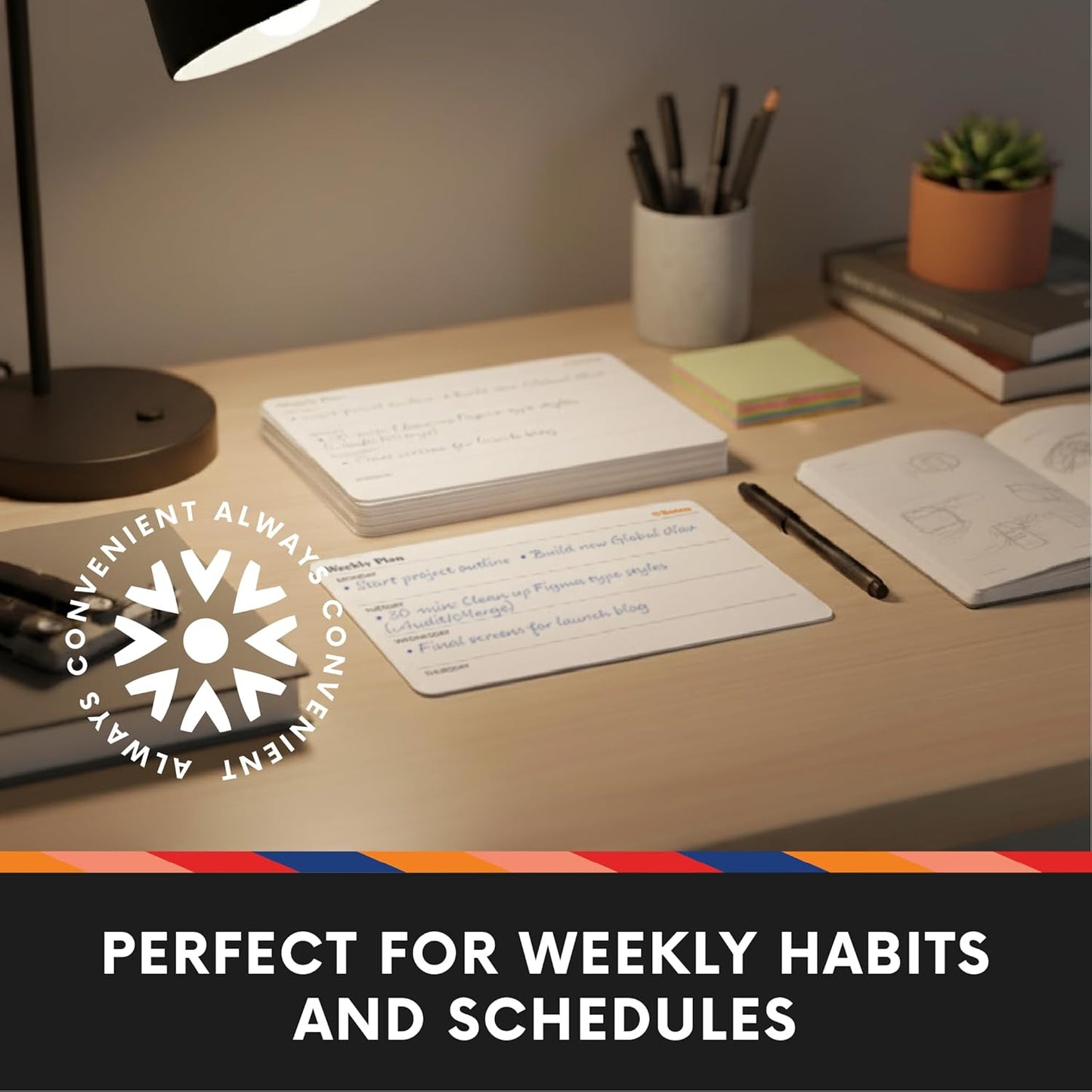 Weekly Plan Scored Note Cards (Pack of 50)