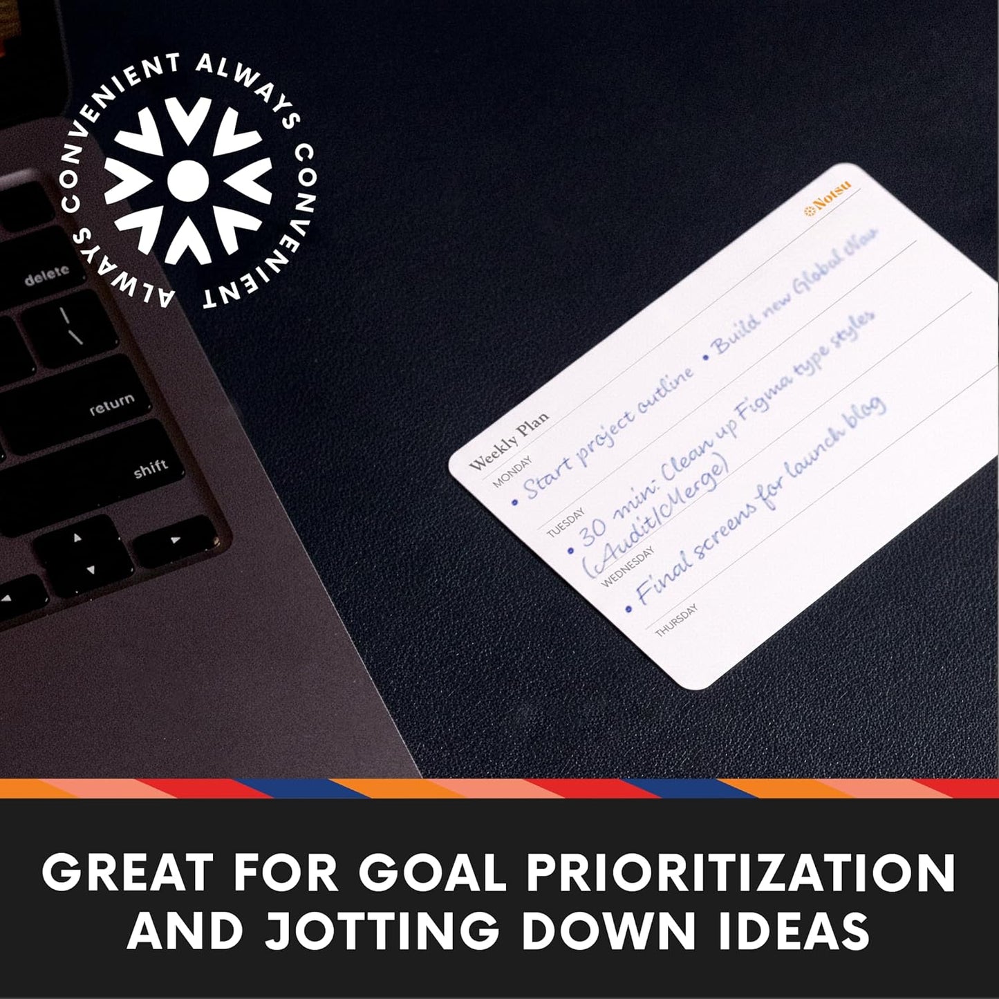 Weekly Plan Scored Note Cards (Pack of 50)