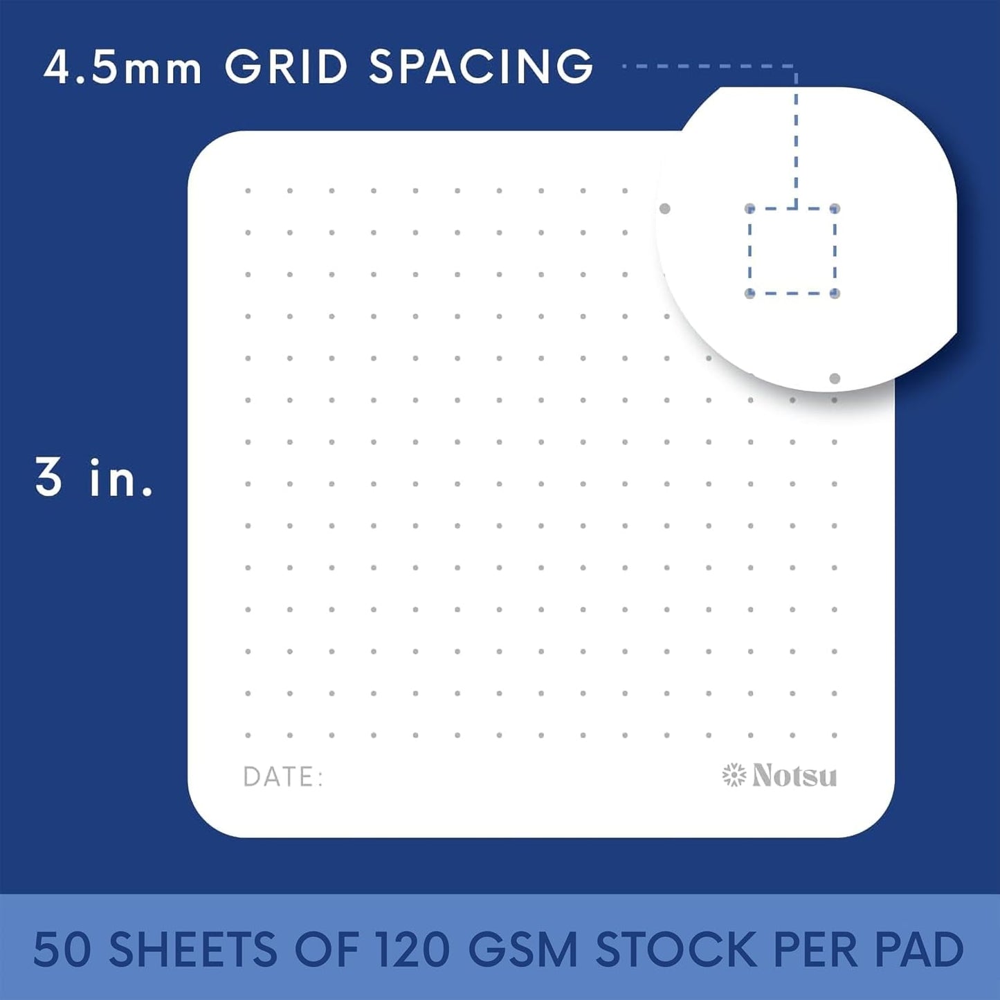 Dot Grid Sticky Notes (Pack of 4)