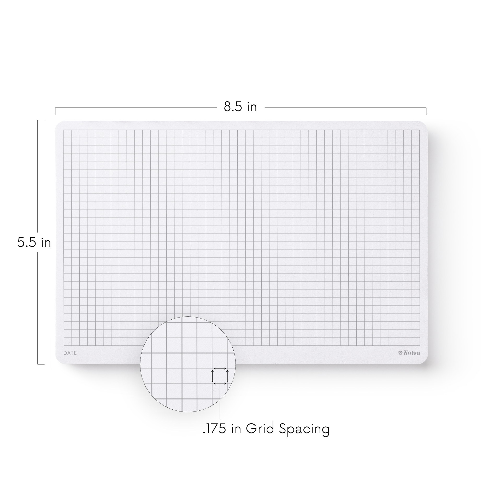 Graph Paper Notepads 8.5x5.5 Quad Ruled - Pack of 2 | Notsu